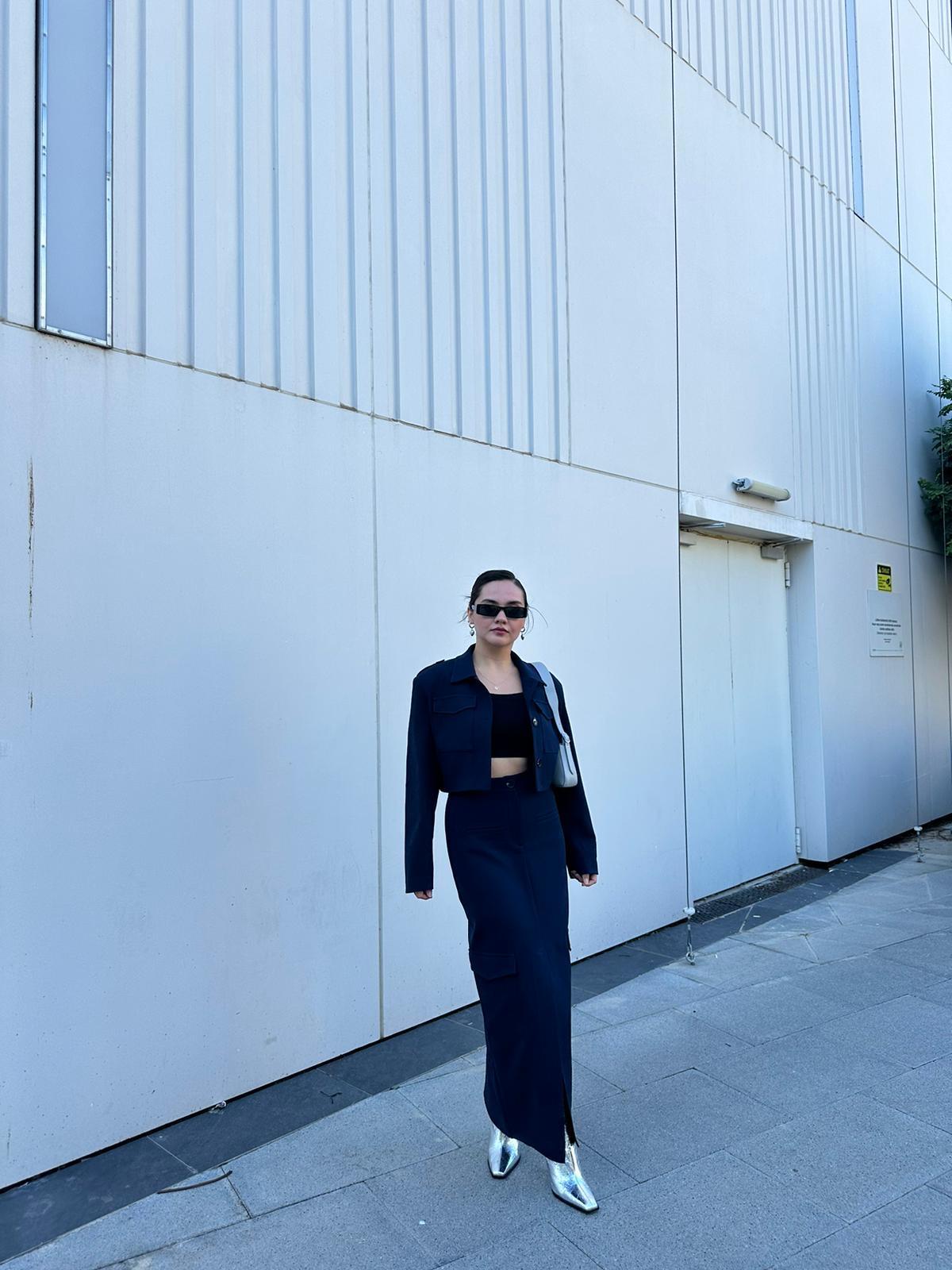 LACİVERT ETEK CEKET TAKIM