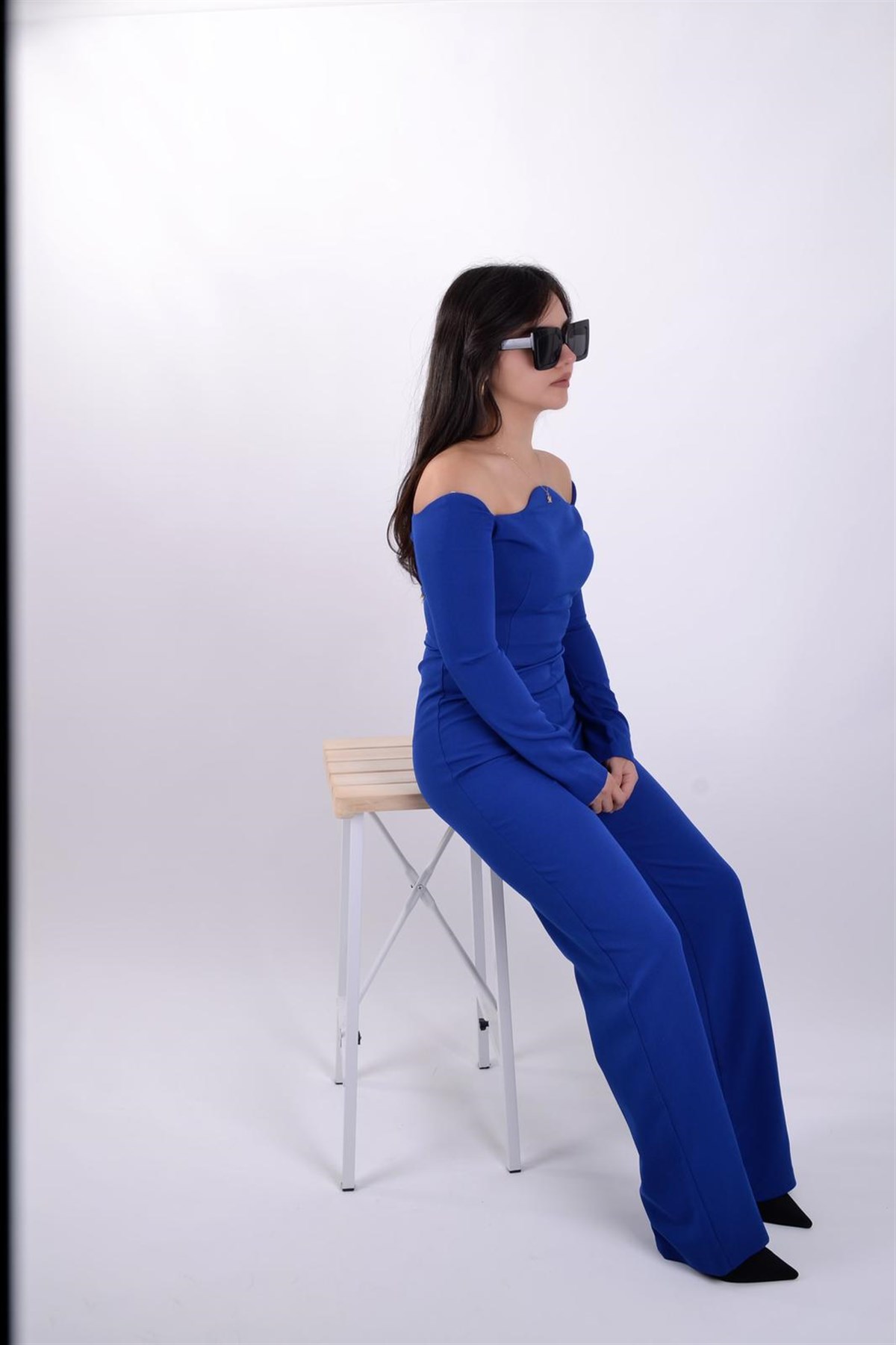 OMUZ DEKOLTELİ TULUM LACİVERT