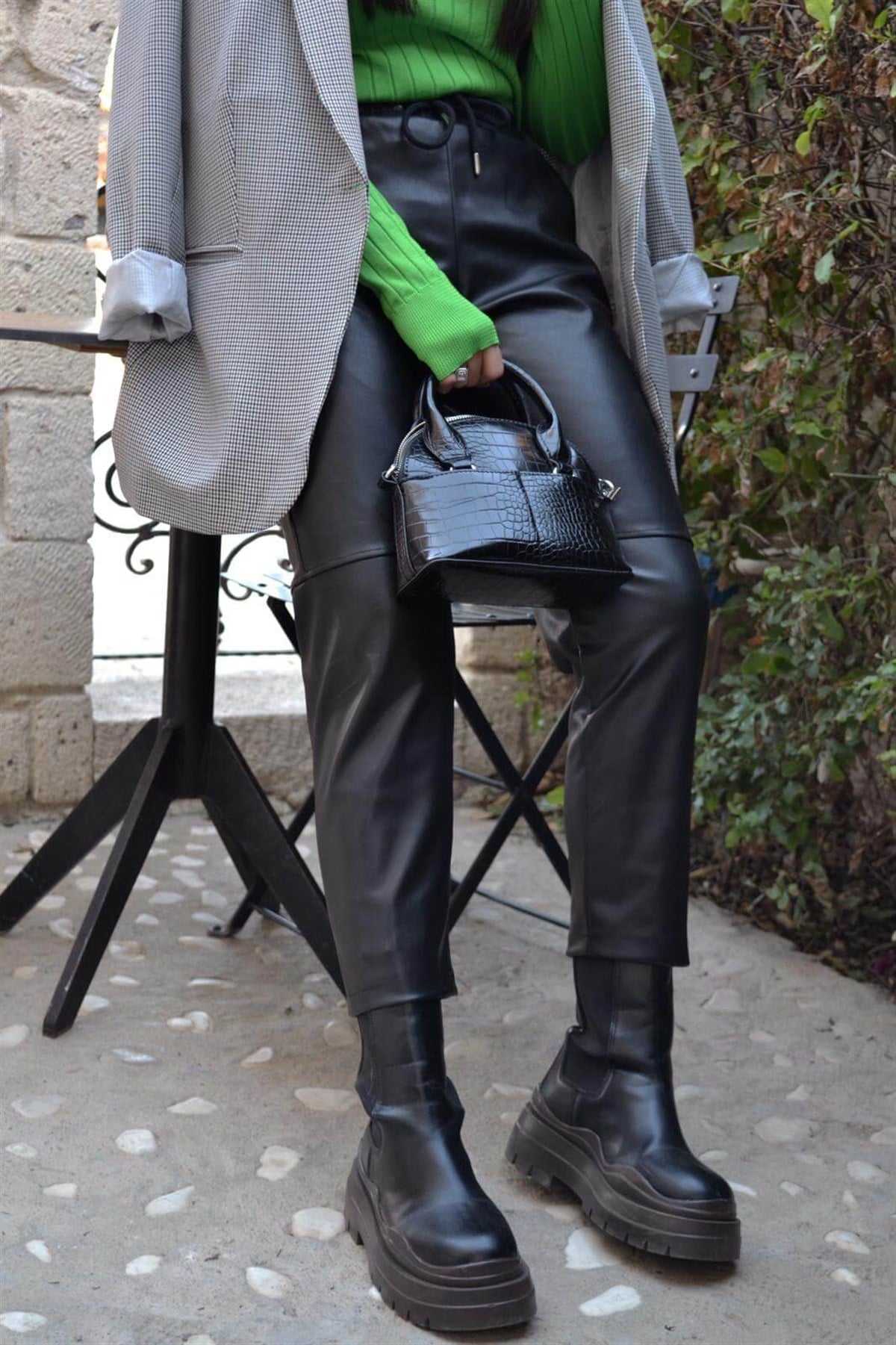 SİYAH DERİ PANTOLON