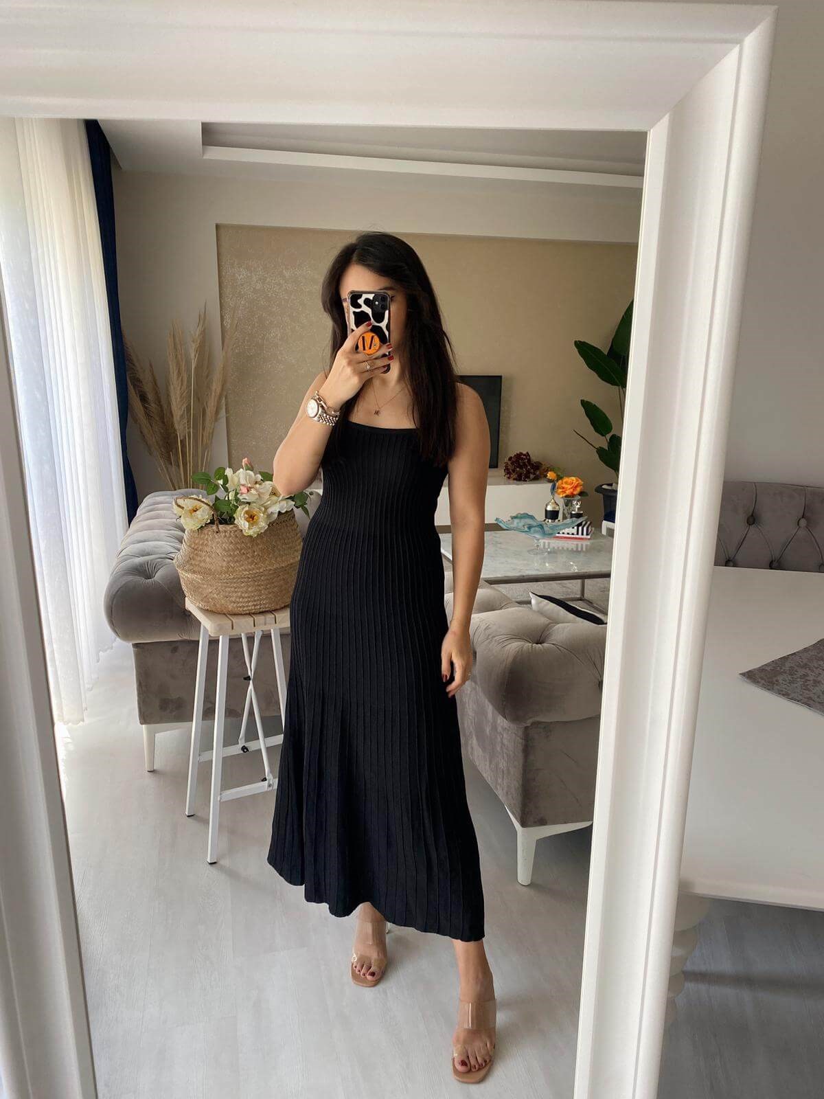 ASKILI TRİKO ELBİSE