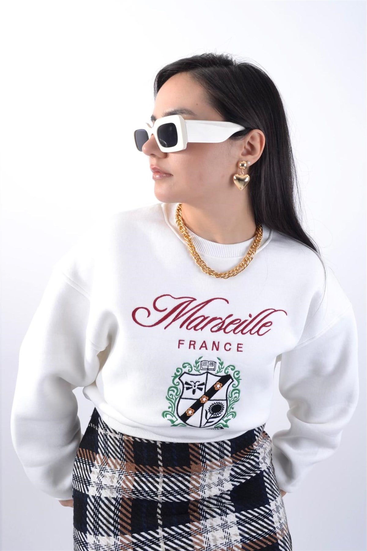 BEYAZ PAMUKLU SWEATHİRT