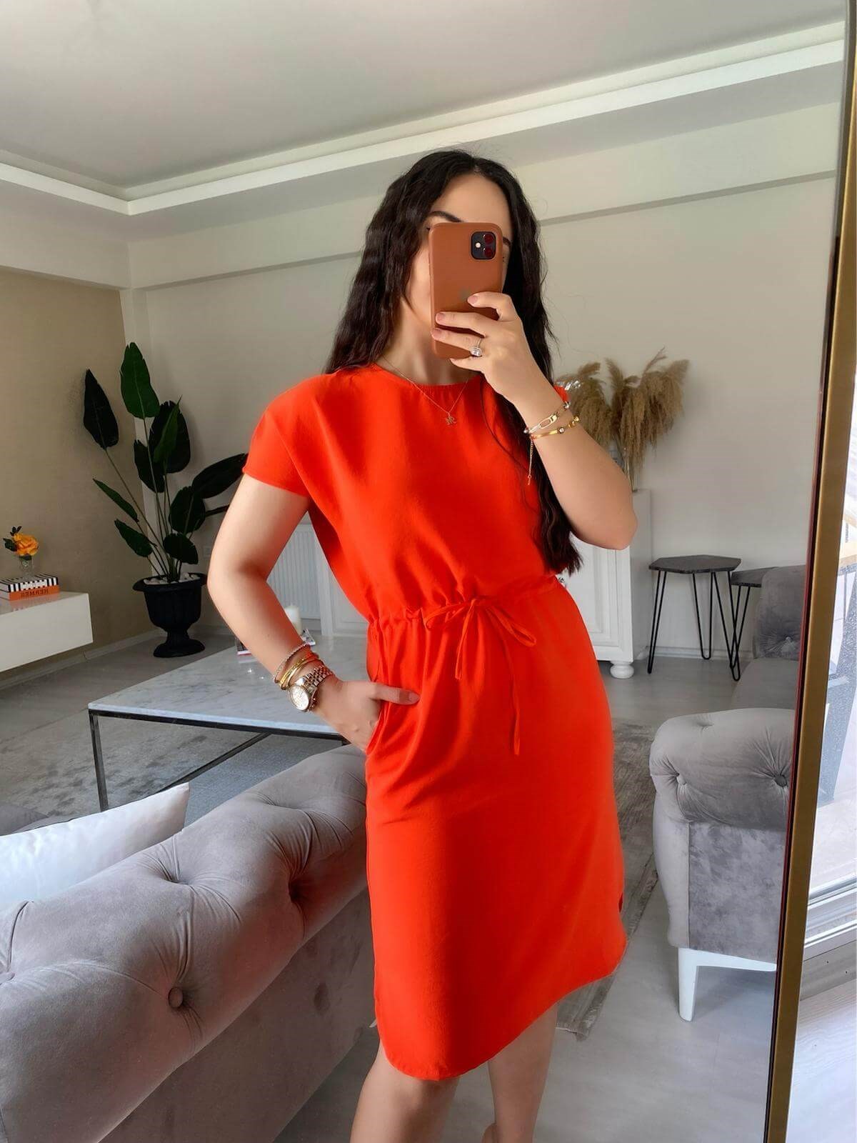 CEPLİ VİSKON ELBİSE