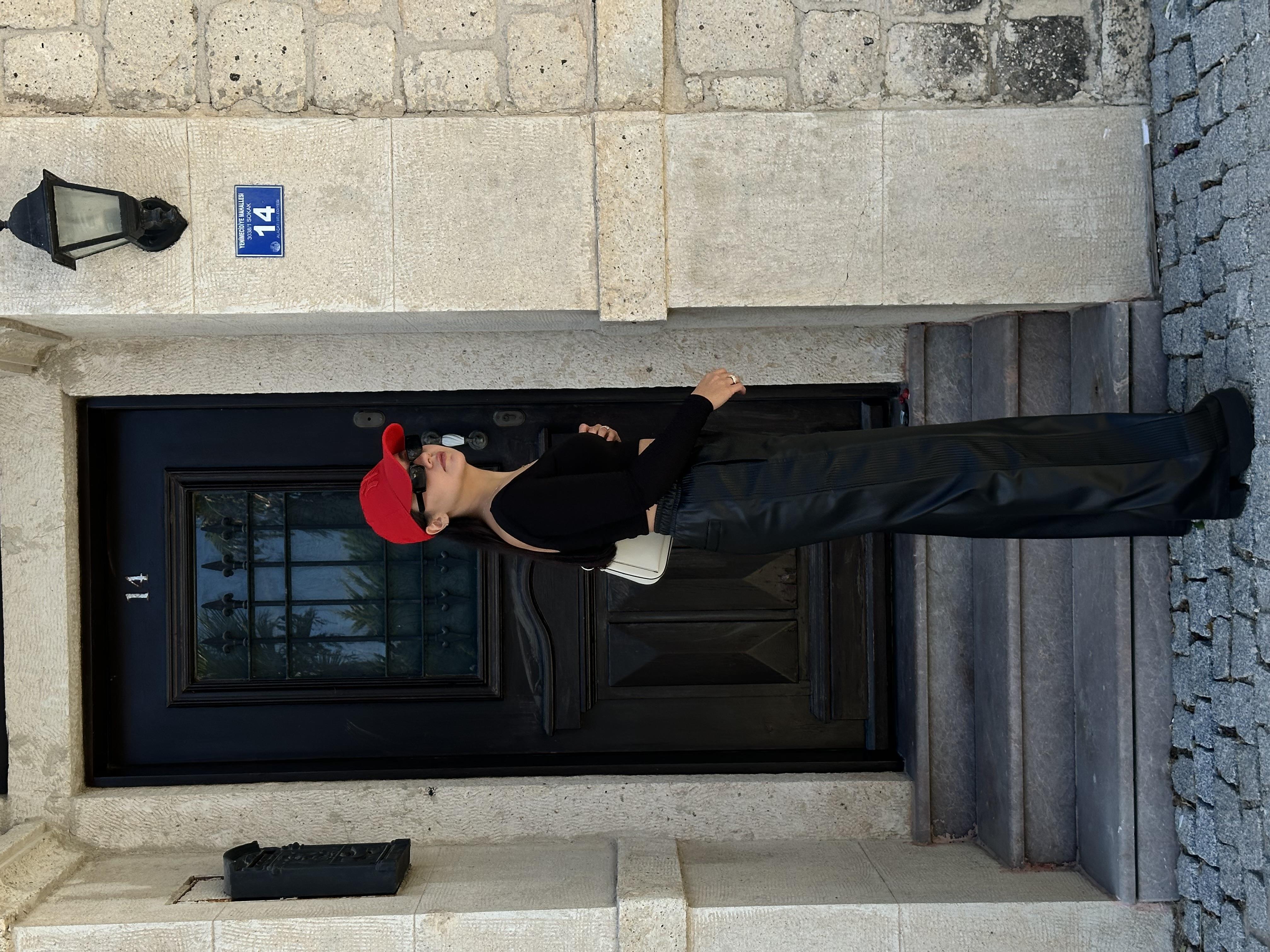 ÇİZGİ DESENLİ PALAZZO DERİ PANTOLON