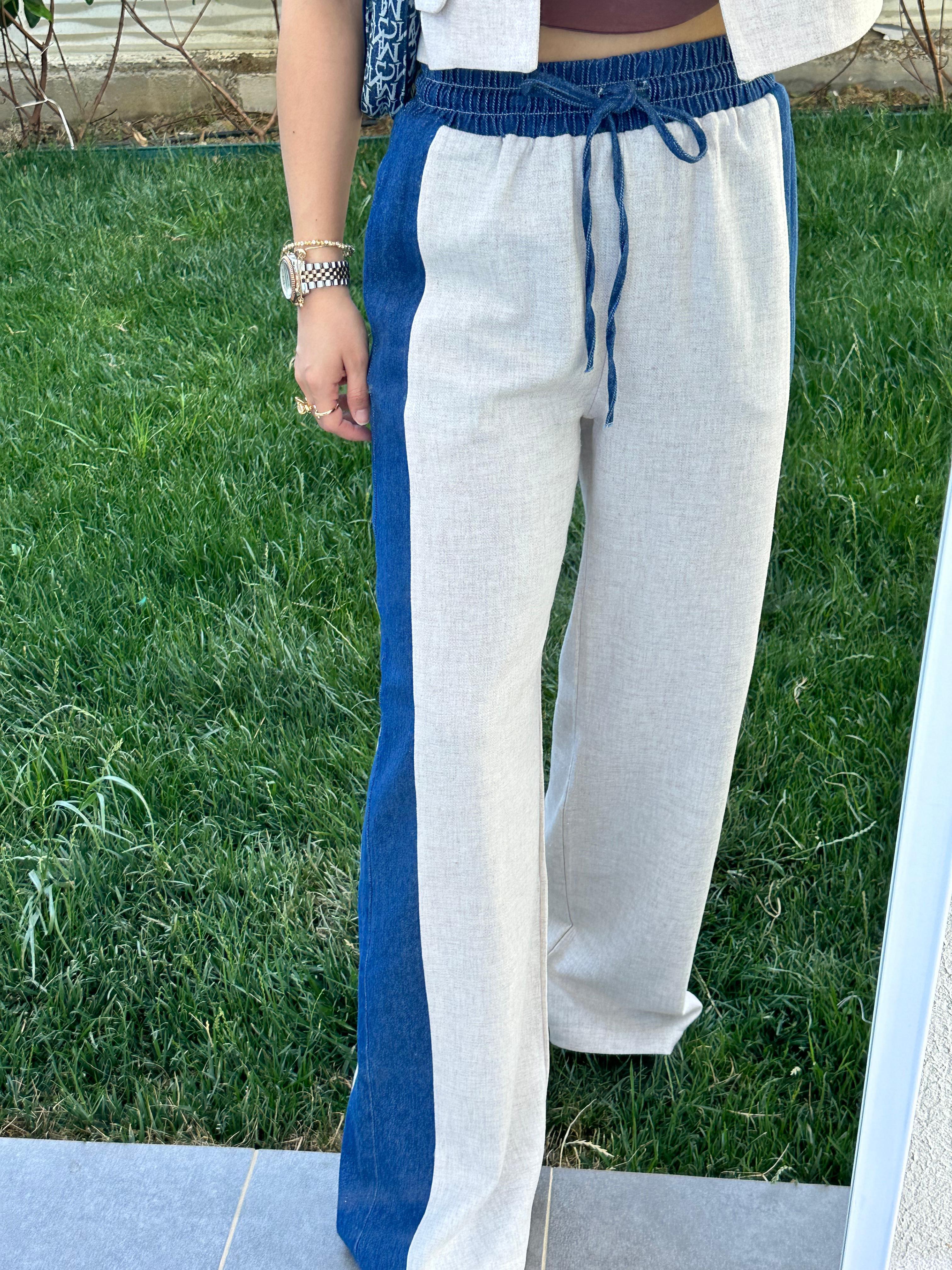 KOT KETEN KARIŞIMLI PANTOLON