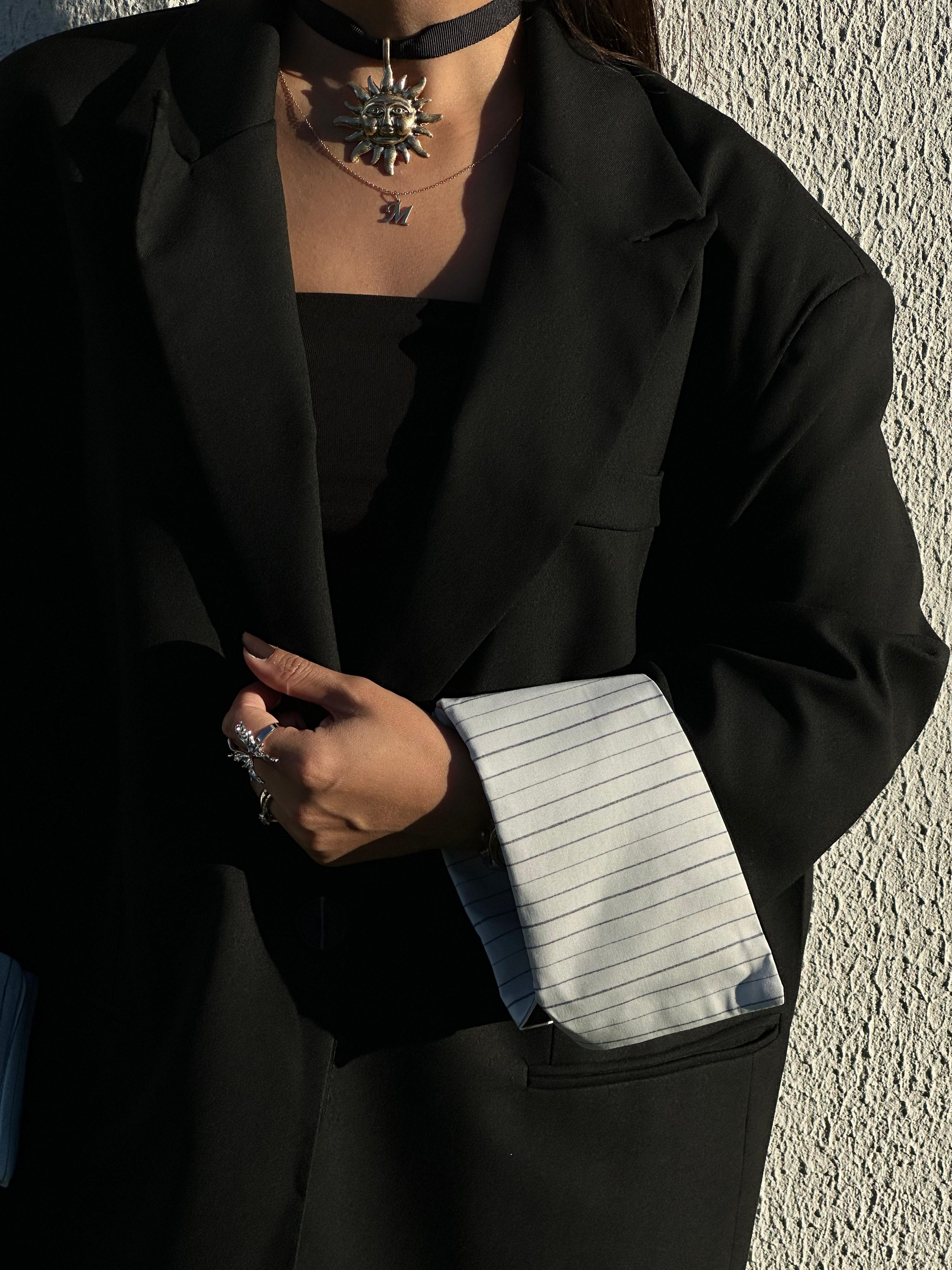 OVERSİZE KOL DETAYLI BLAZER CEKET