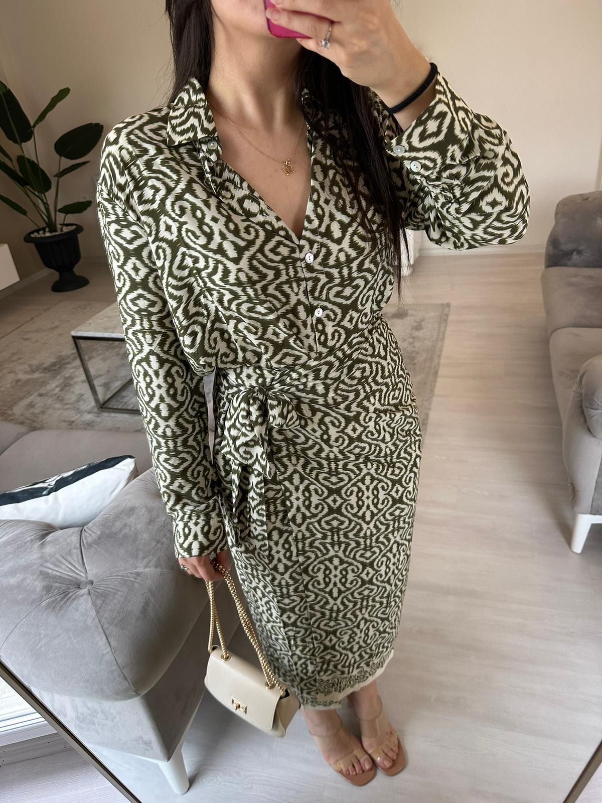 PAMUKLU KUMAŞ DESENLİ GÖMLEK