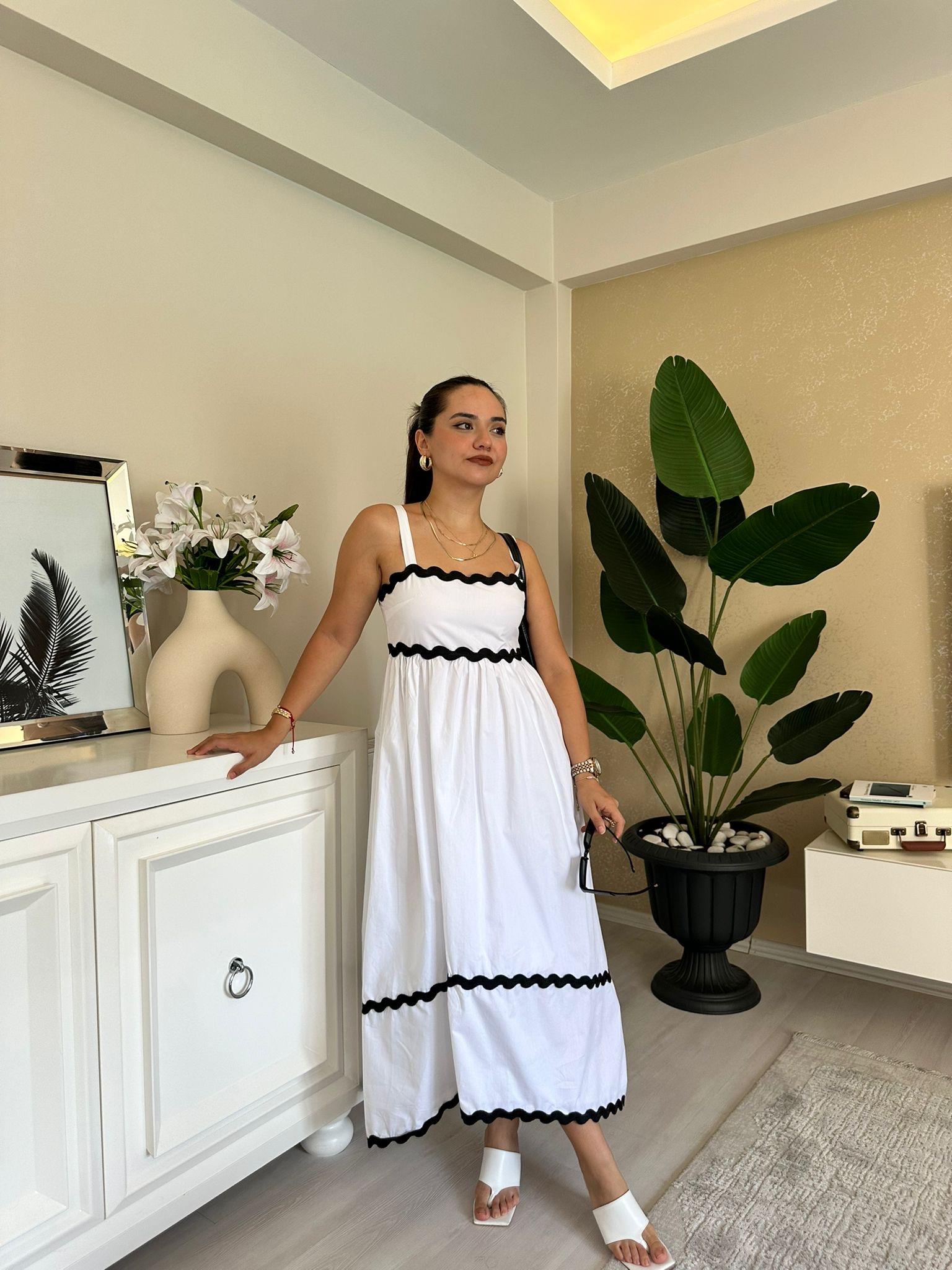 POPLİN SİYAH ŞERİTLİ