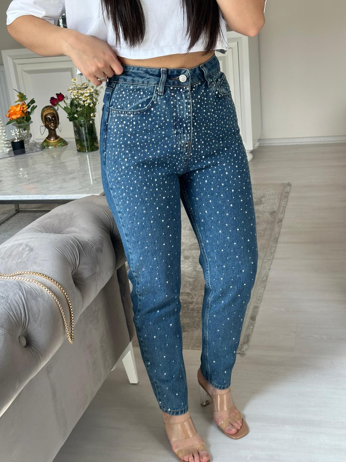 TAŞ İŞLEMELİ TASARIM JEAN