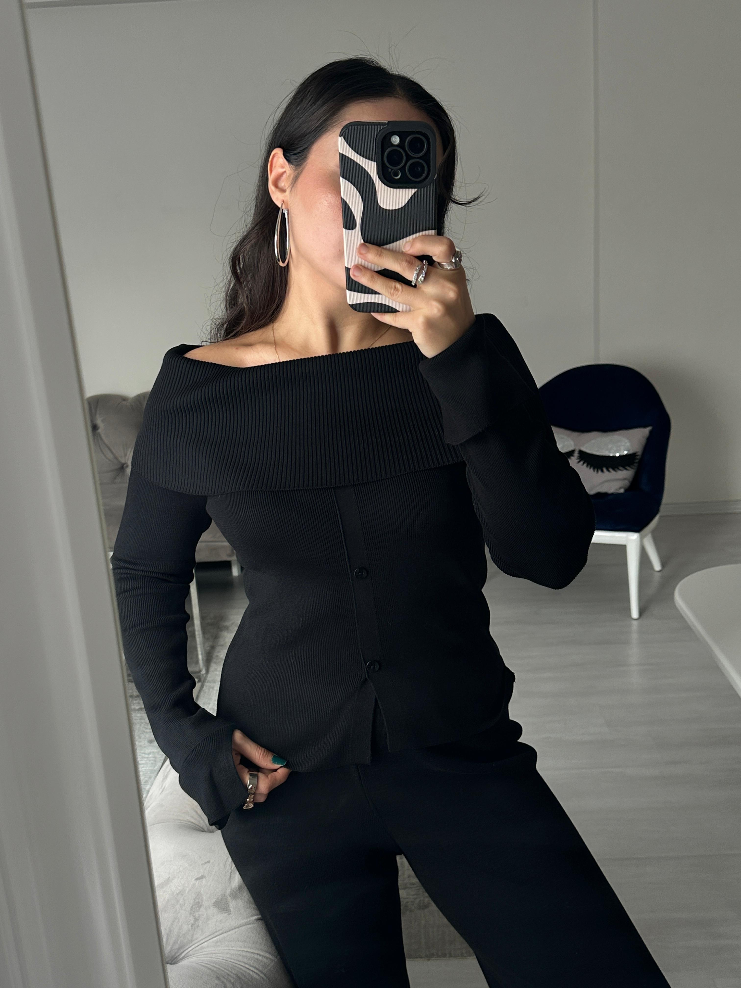 TRİKO İKİLİ TAKIM SİYAH