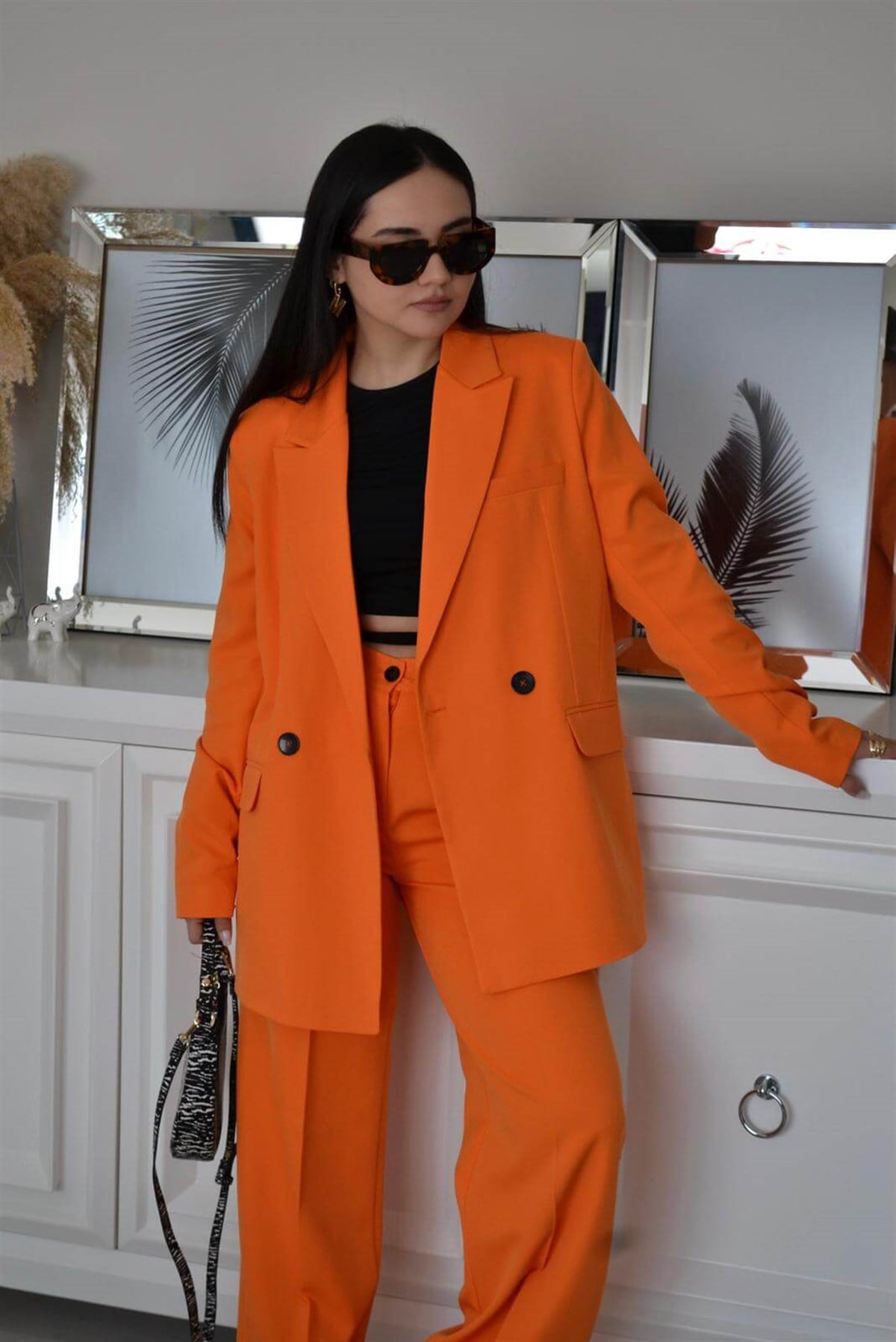 TURUNCU BLAZER CEKET