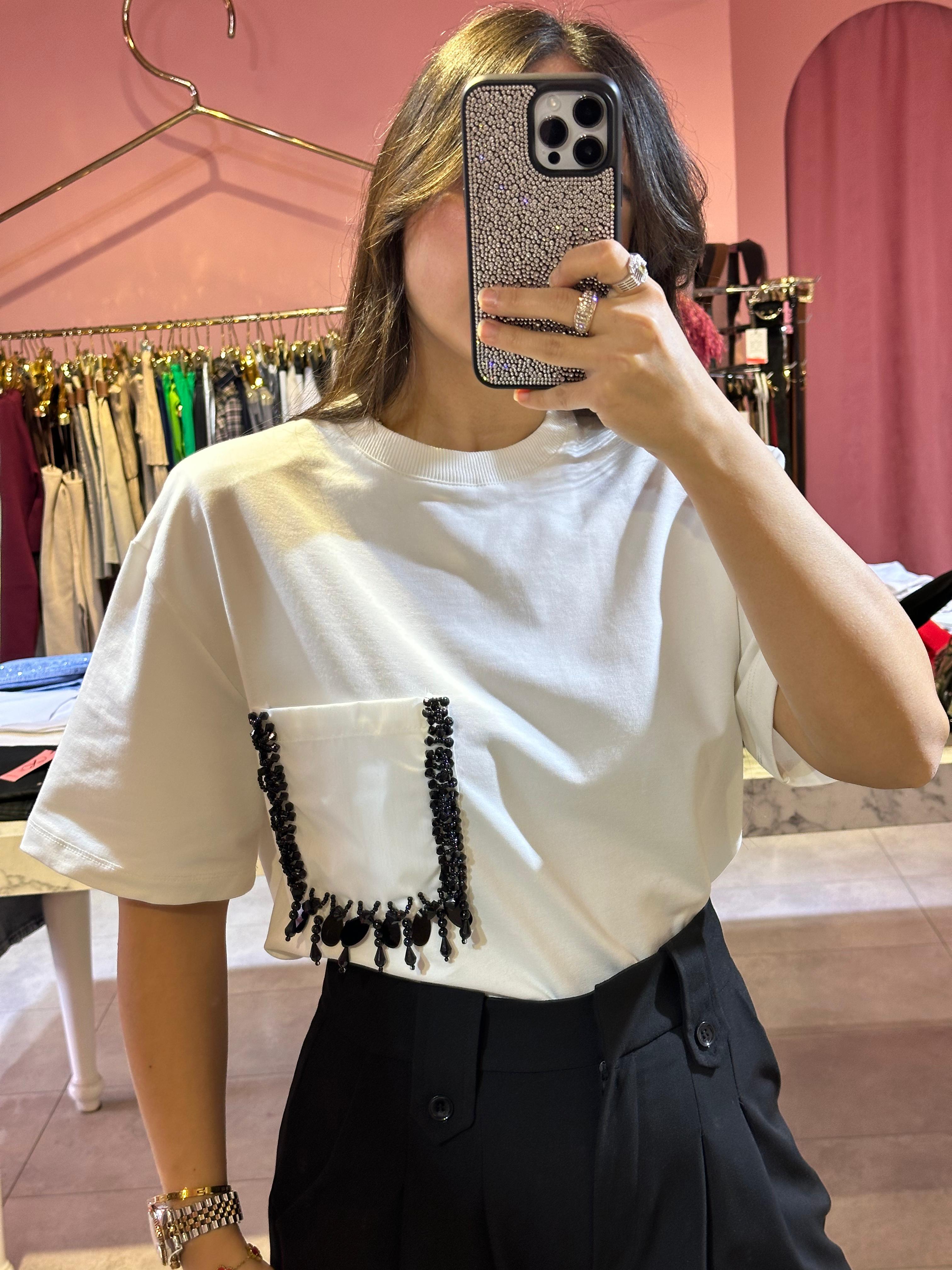 VATKALI BONCUK İŞLEMELİ TSHİRT