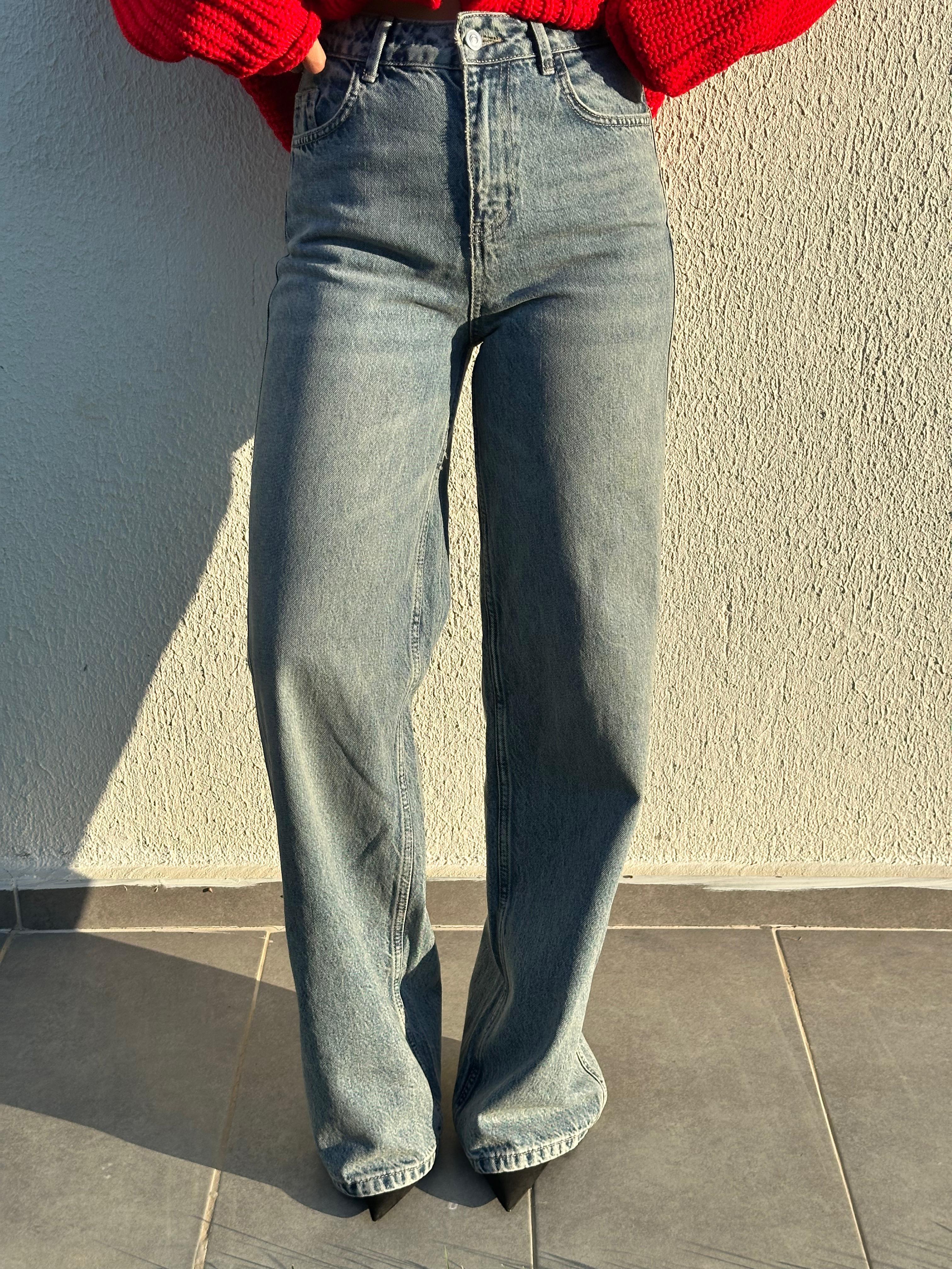 YÜKSEK BEL WİDE-LEG JEAN