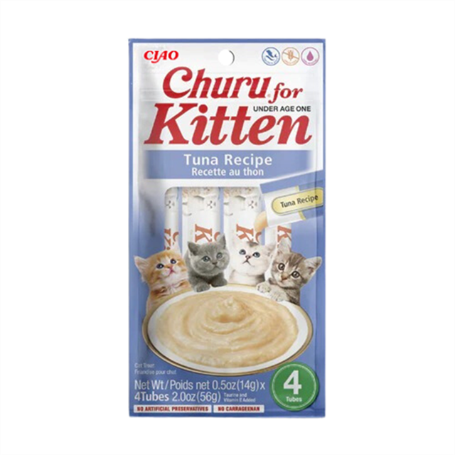 Ciao Churu Yavru Kediler İçin Tuna Balıklı Krema Ödül Maması