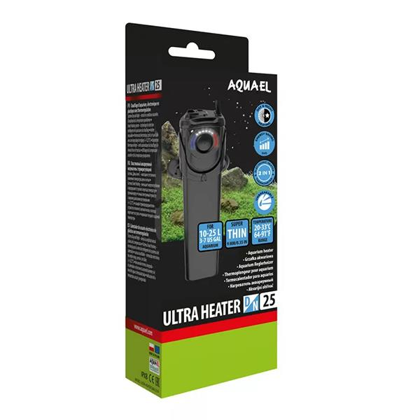 Aquael Ultra Heater D&N 25W Plastik Akvaryum Akvaryum Isıtıcısı