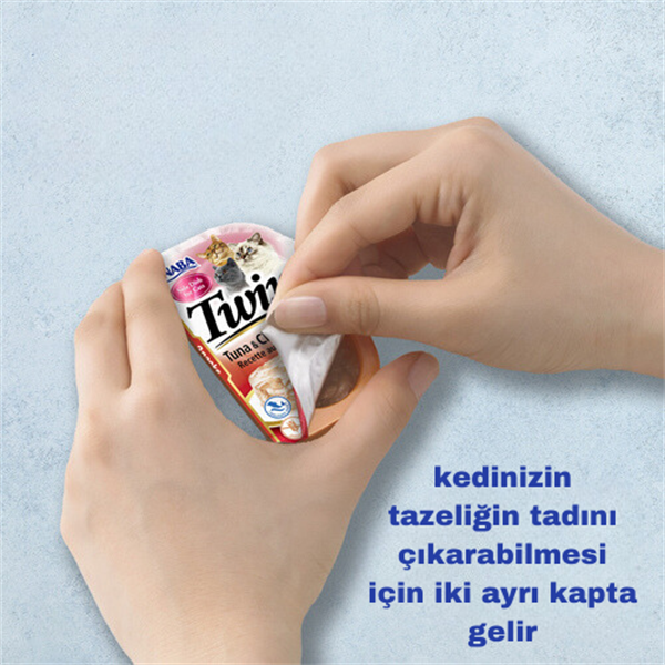 Inaba Twins Ton Balıklı, Somonlu ve Tavuklu Kedi Ödül Jölesi 2 x 35 Gr