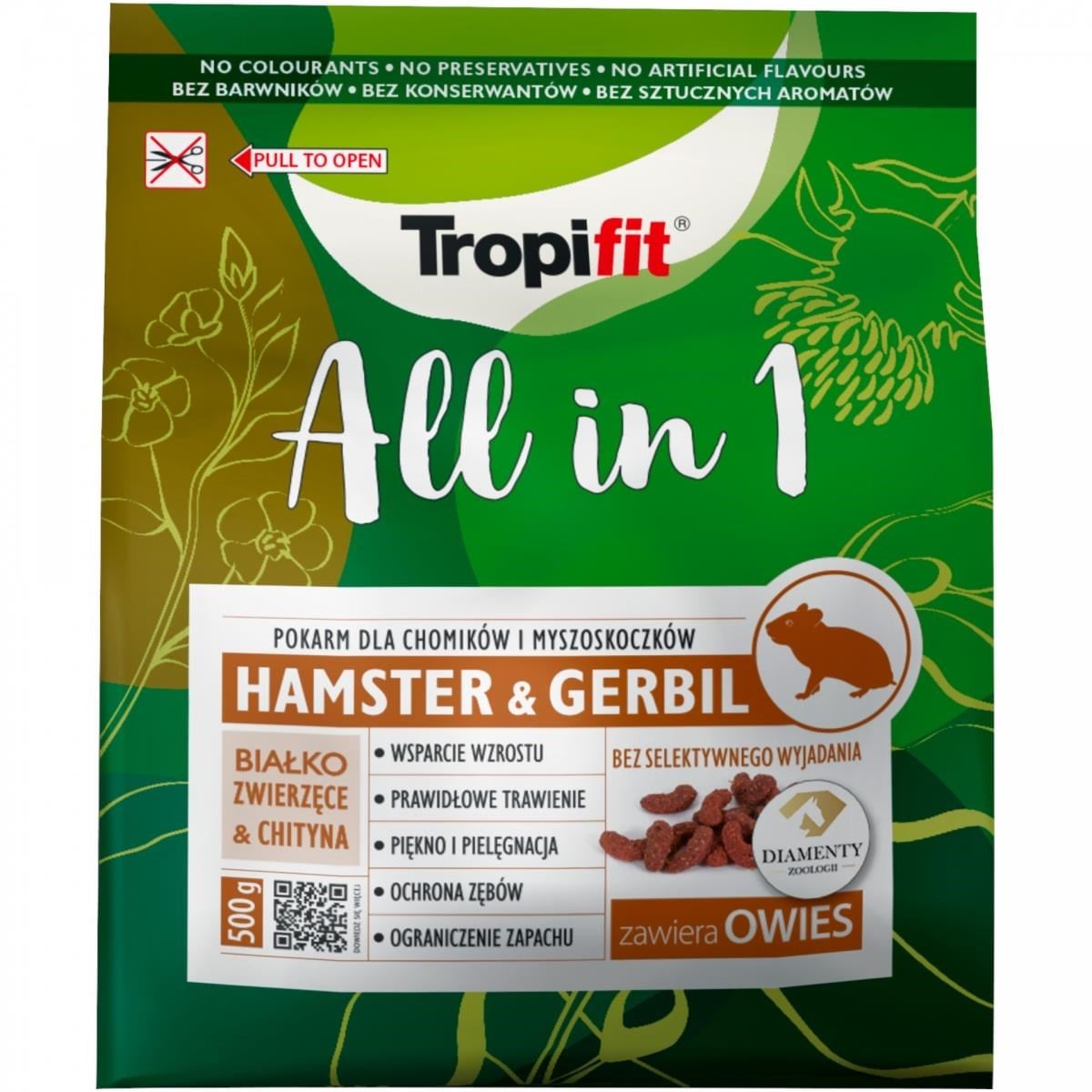 TropiFit All In One Hamster&Gerbil 500GR ( Hamster Ve Kemirgen Yemi )