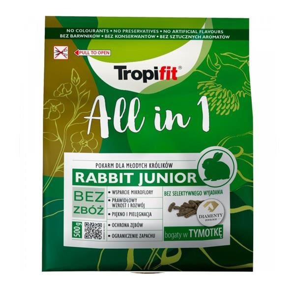 TropiFit All In One Rabbit Junior 500GR ( Yavru Tavşan Yemi )