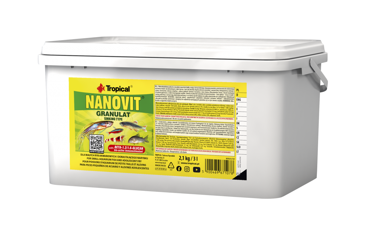 Tropical Nanovit Garanulat 3Lt/2,1Kg