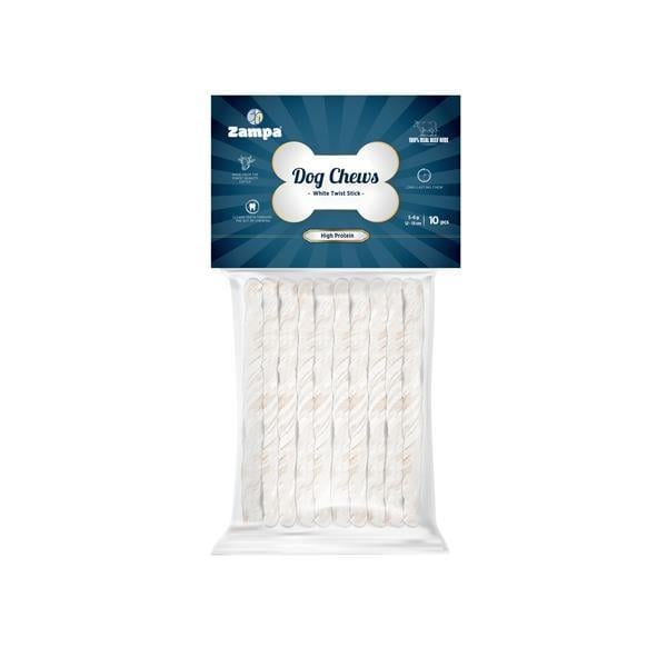 Zampa Beyaz Burgu Çubuk (Sticks) Kemik Köpek Ödülü 10 lu 5g