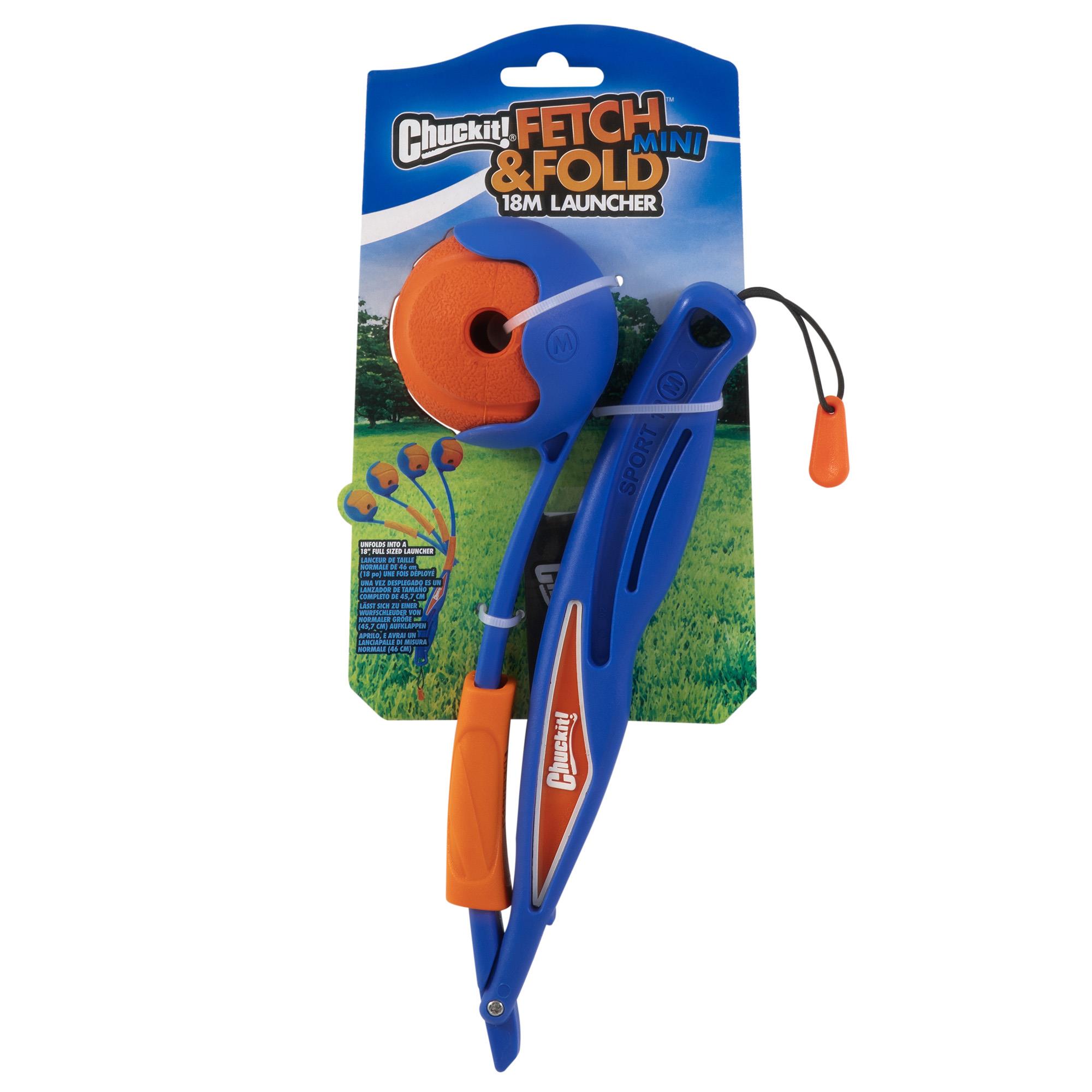 Chuckit! Fetch & Fold Mini Katlanabilir Top Fırlatıcı (Küçük Boy Fetch Ball Hediyeli)