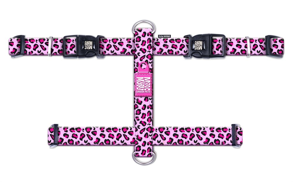 Max & Molly Leopard Pink Köpek Göğüs Tasması