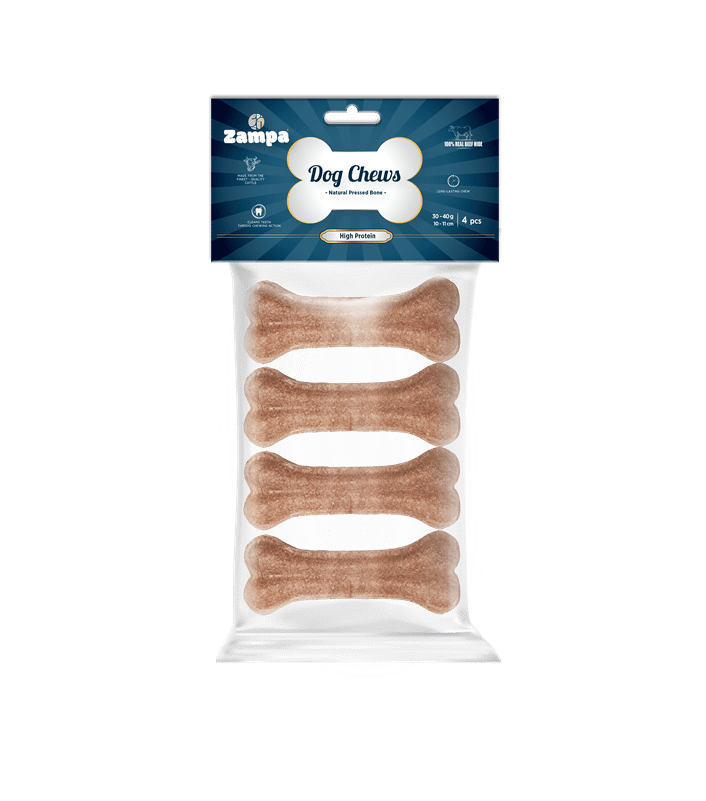 Zampa Natürel Press Kemik Köpek Ödülü 4 lü 30-40g - Çiğneme & Kemikler