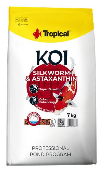 Tropical Koi Silkworm&Astaxanthin Pellet Size L 7Kg.