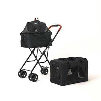 Zampa Tsunoda Kedi & Köpek Arabası Siyah 50X83X102cm