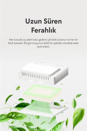 CATLINK Tüm Kedi Tuvaletleri İçin C70 Koku Giderici, 3lü Paket