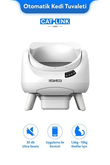 Catlink Üstü Açık Otomatik Kedi Tuvaleti Scooper Open-X (Beyaz)