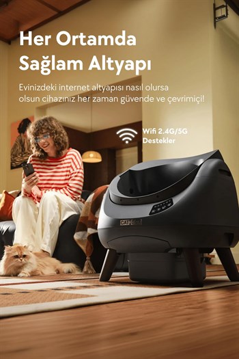 Catlink Üstü Açık Otomatik Kedi Tuvaleti Scooper Open-X (Gri)