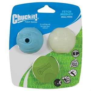 Chuckit! Fetch Medley (Gen 2) Köpek Oyun Topu Seti 3lü Paket (Küçük Boy)