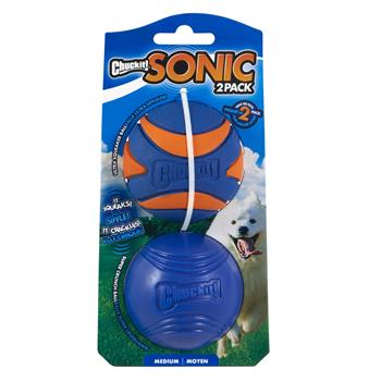 Chuckit! Sonic Sesli Köpek Oyun Topu 2li Paket (Orta Boy)