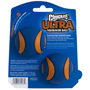 Chuckit! Ultra Squeaker Sesli Köpek Oyun Topu 2li Paket (KüçükBoy)