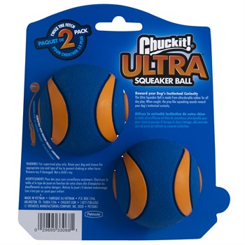 Chuckit! Ultra Squeaker Sesli Köpek Oyun Topu 2li Paket (Orta Boy)