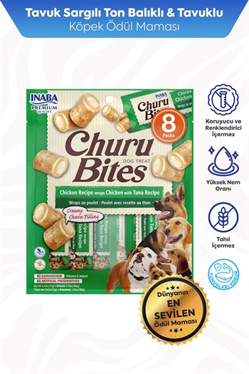 Churu Bites Köpekler için Tavuklu ve Ton Balıklı Ödül Maması