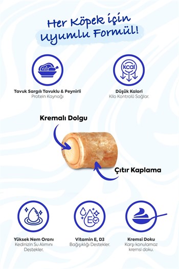 Churu Fun Bites Sticks Tavuk Sargılı ve Peynirli Köpek Ödül Maması