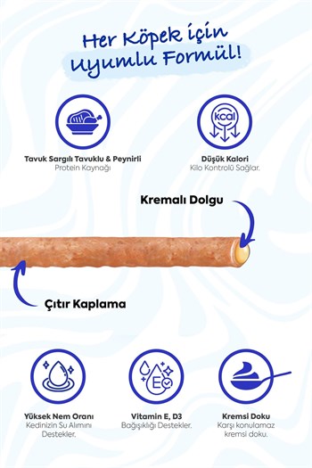 Churu Rolls Sticks Tavuk Sargılı ve Peynirli Köpek Ödül Maması