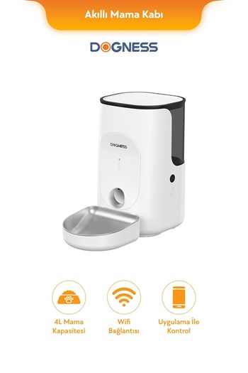 Dogness Rover App Kontrollü Çelik Mama Kabı 4L