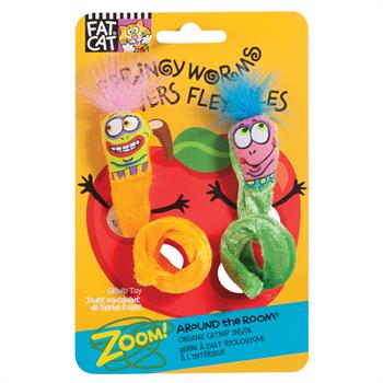 Fat Cat Springy Worms Kedi Otlu 2li Peluş Kedi Oyuncağı