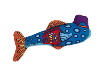 Fat Cat Swim Shaddy Kedi Otlu Dayanıklı Kanvas Kumaş Kedi Oyuncağı
