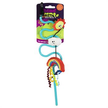 Mad Cat Rainbow Chaser Kedi Otlu ve Matatabili Oyuncaklı Kedi Oltası  - Kumaş ve Peluş Oyuncaklar
