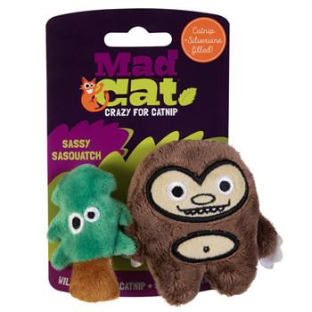 Mad Cat Sassy Sasquatch Kedi Otlu ve Matatabili 2'li Kedi Oyuncağı  - Kumaş ve Peluş Oyuncaklar
