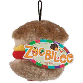 Zoobilee Peluş Hamburger Sesli Köpek Oyuncağı (Orta Boy)