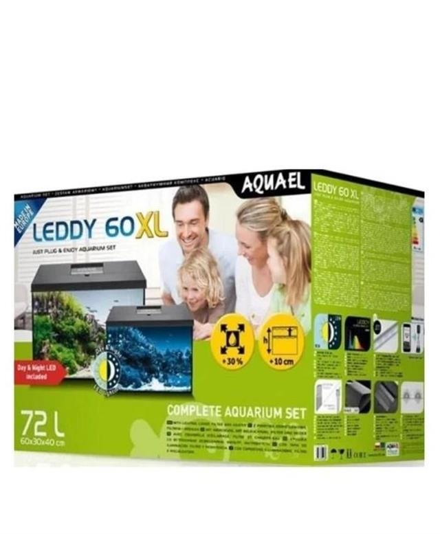 Aquael Leddy Akvaryum Seti 60XL Siyah D&N 72 LT