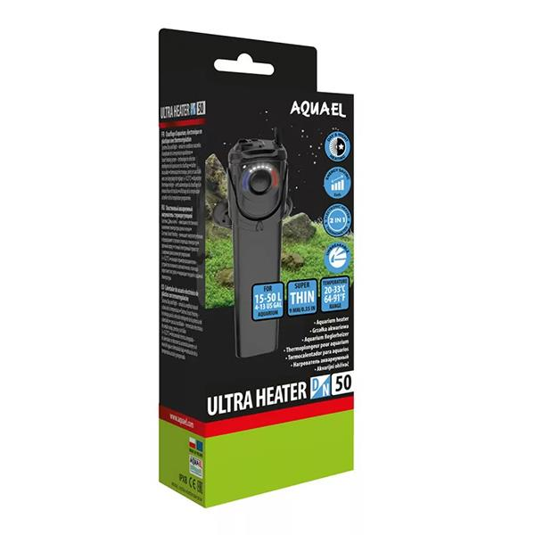 Aquael Ultra Heater D&N 50W Plastik Akvaryum Akvaryum Isıtıcısı