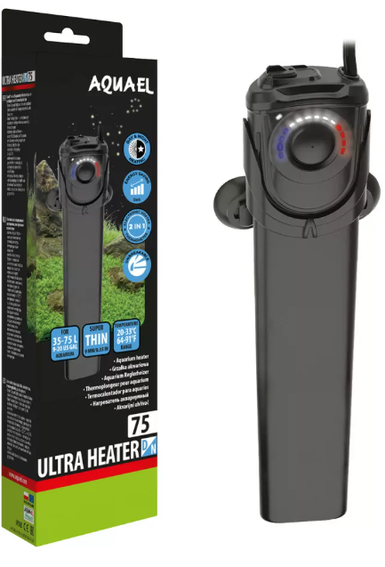 Aquael Ultra Heater D&N 75W Plastik Akvaryum  Isıtıcısı