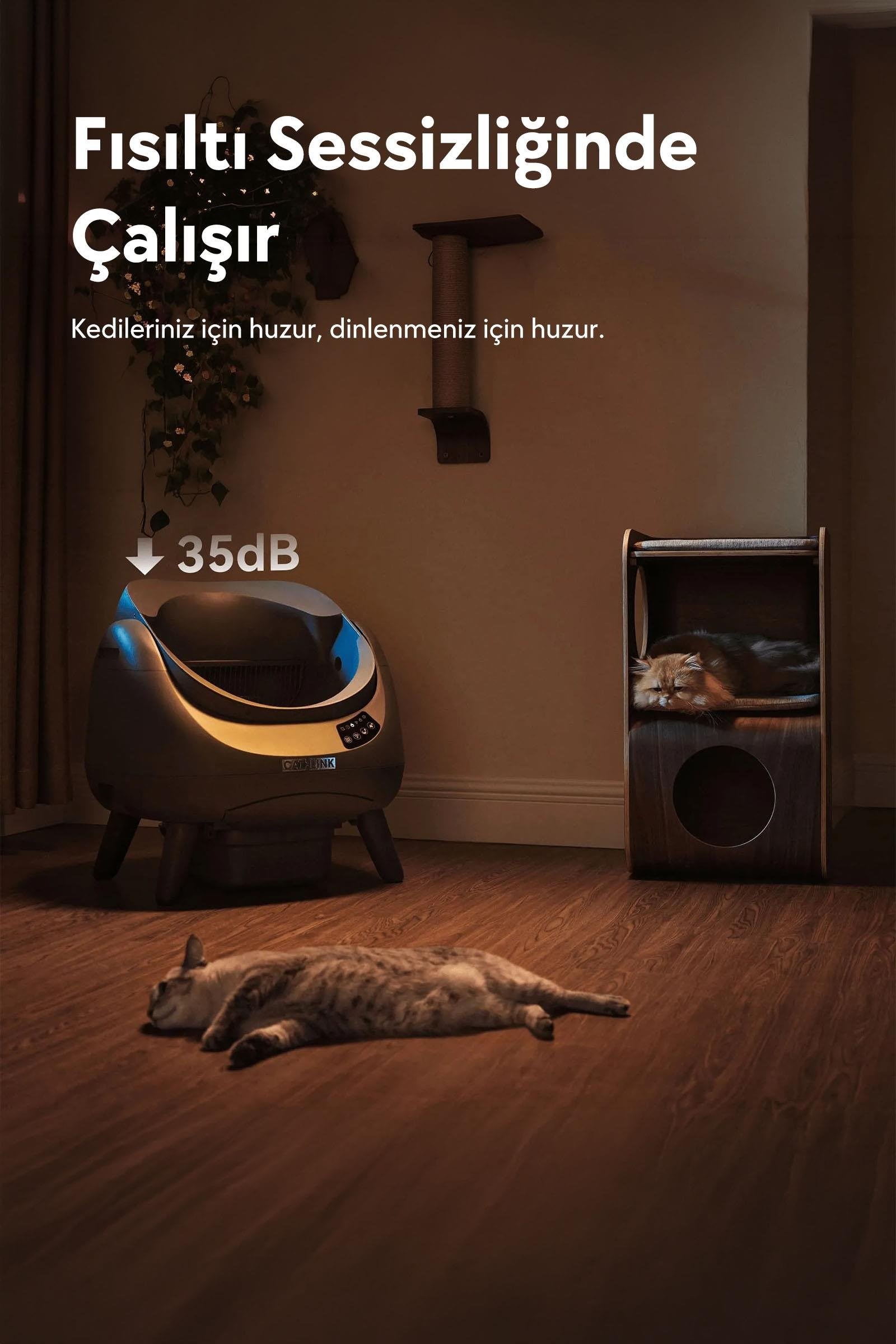 Catlink Üstü Açık Otomatik Kedi Tuvaleti Scooper Open-X (Beyaz) - Kedi Tuvalet Ürünleri