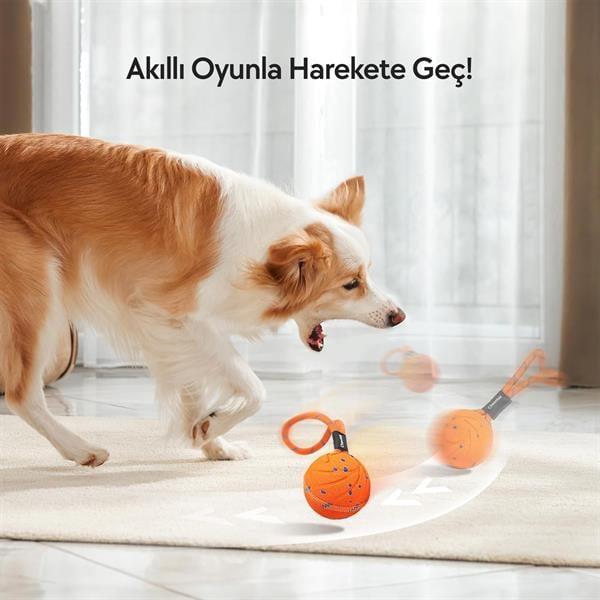 Cheerble Akıllı İnteraktif Köpek Oyuncağı İpli, Turuncu 7 x 7 x 7cm