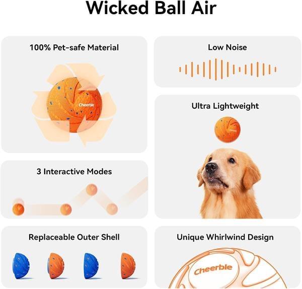 Cheerble Akıllı İnteraktif Köpek Oyuncağı, Turuncu 7 x 7 x 7cm
